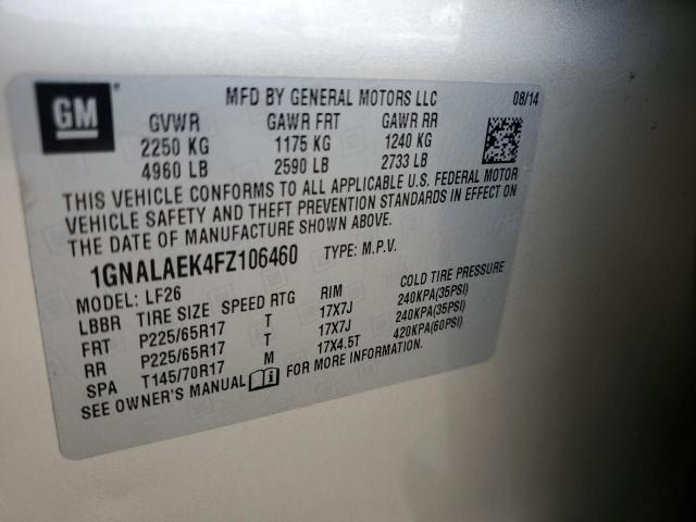 2015 CHEVROLET EQUINOX LS - 1GNALAEK4FZ106460