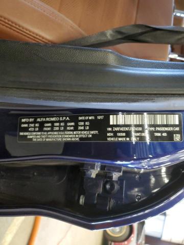 2018 ALFA ROMEO GIULIA TI - ZARFAEEN7J7574330