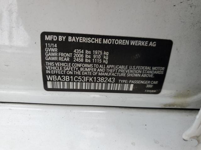 WBA3B1C53FK138243 BMW 320 I