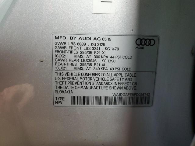 2015 AUDI Q7 PRESTIG - WA1DGAFE5FD026742