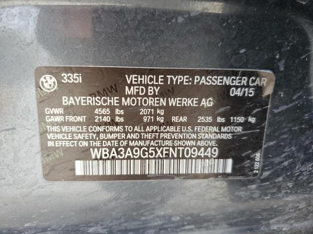 2015 BMW 335 I - WBA3A9G5XFNT09449