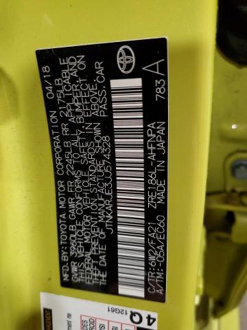 2018 TOYOTA COROLLA IM - JTNKARJE3JJ574328