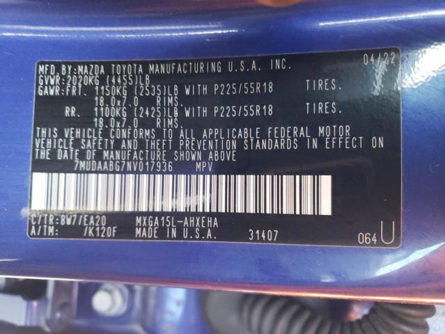 2022 TOYOTA COROLLA CR - 7MUDAABG7NV017936