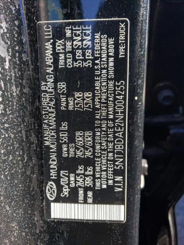 2022 HYUNDAI SANTA CRUZ - 5NTJBDAE2NH004255