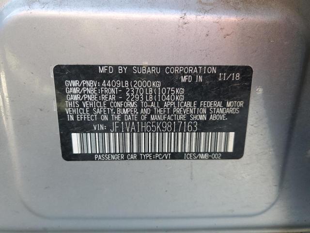 JF1VA1H65K9817163 Subaru Wrx Limited