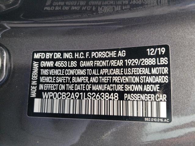 WP0CB2A91LS263848 Porsche 911 Carrera S