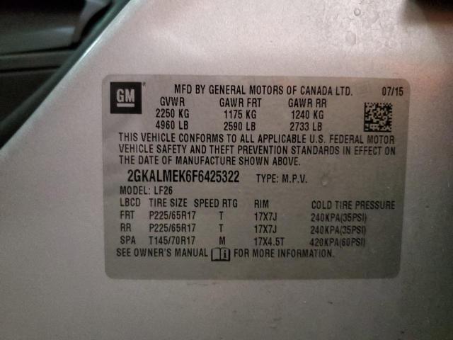 2GKALMEK6F6425322 GMC Terrain Sle