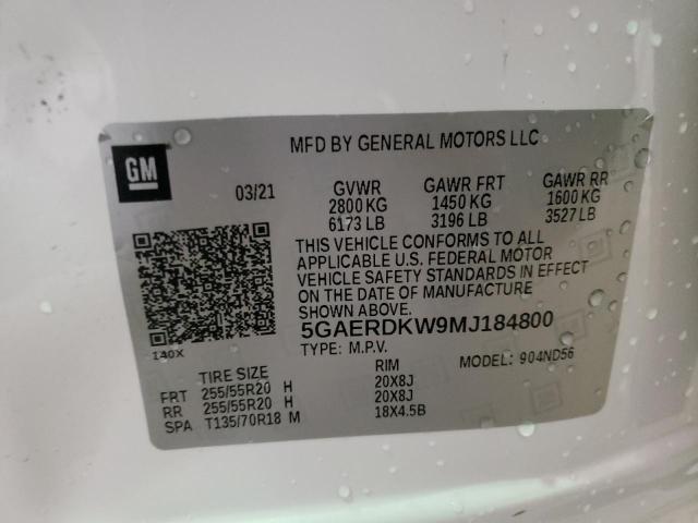 2021 BUICK ENCLAVE AV - 5GAERDKW9MJ184800
