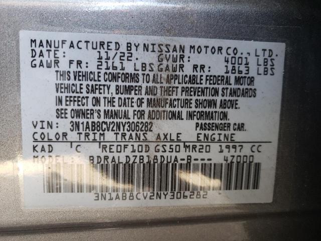 3N1AB8CV2NY306282 Nissan SENTRA SV