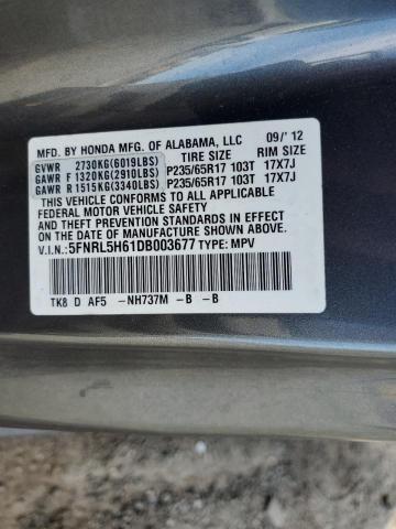 VIN 5FNRL5H61DB003677 2013 HONDA ODYSSEY no.14