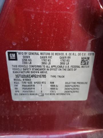 3GTU2UEC4FG316785 GMC Sierra K1500 Sle