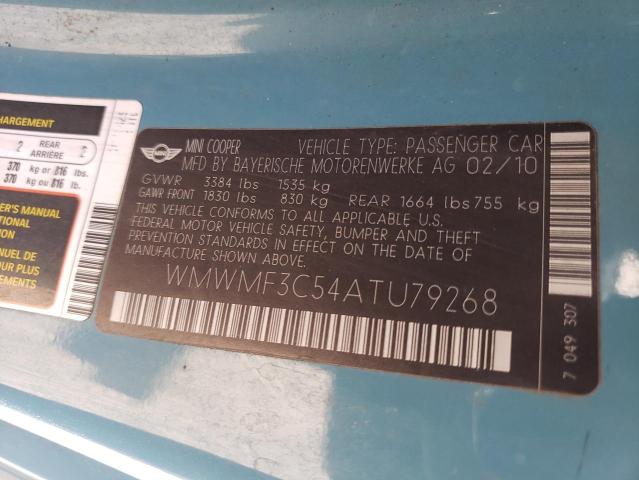 WMWMF3C54ATU79268 Mini Cooper