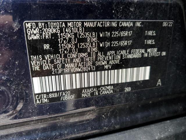 2022 TOYOTA RAV4 XLE 2T3P1RFV0NW280413