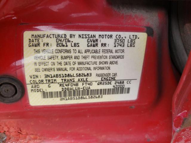 3N1AB51D86L582683 Nissan Sentra Se-r Spec V