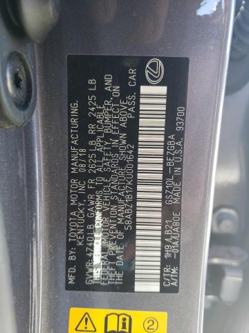 2019 LEXUS ES 350 - 58ABZ1B17KU001642