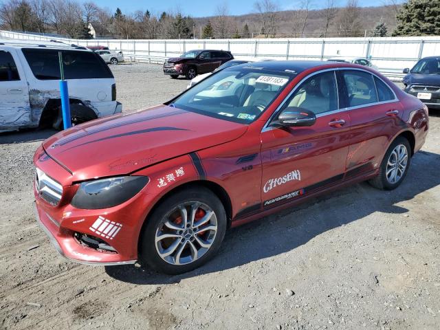 Salvage cars for sale at Grantville, PA auction: 2017 Mercedes-Benz C 300 4matic