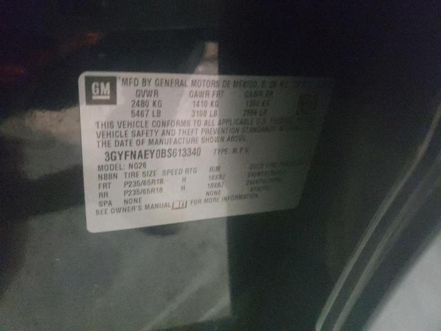 3GYFNAEY0BS613340 Cadillac SRX