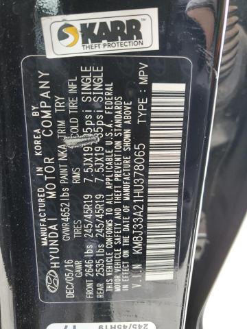 2017 HYUNDAI TUCSON LIM - KM8J33A21HU378065