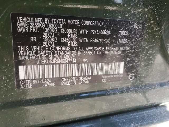 2022 TOYOTA 4RUNNER LI JTEKU5JR9N6047714