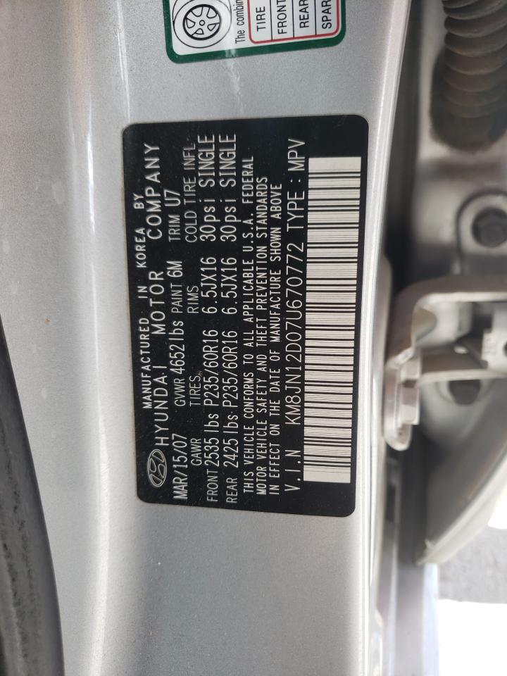 KM8JN12D07U670772 2007 Hyundai Tucson Se