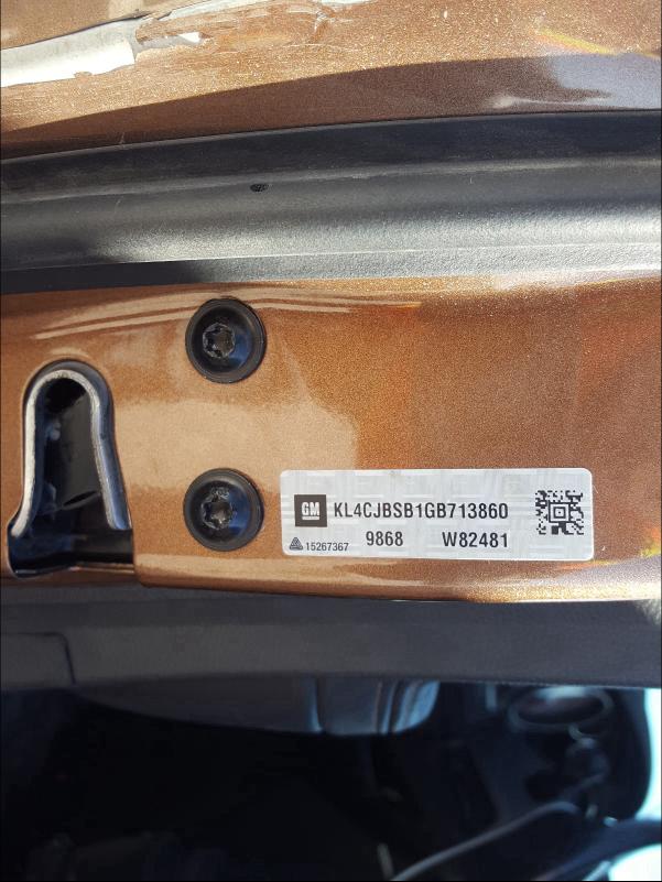 2016 BUICK ENCORE CON KL4CJBSB1GB713860