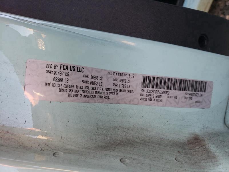 2017 FIAT 500 POP 3C3CFFKR7HT549322