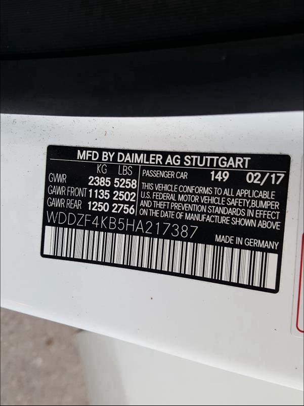 2017 MERCEDES-BENZ E 300 4MAT WDDZF4KB5HA217387