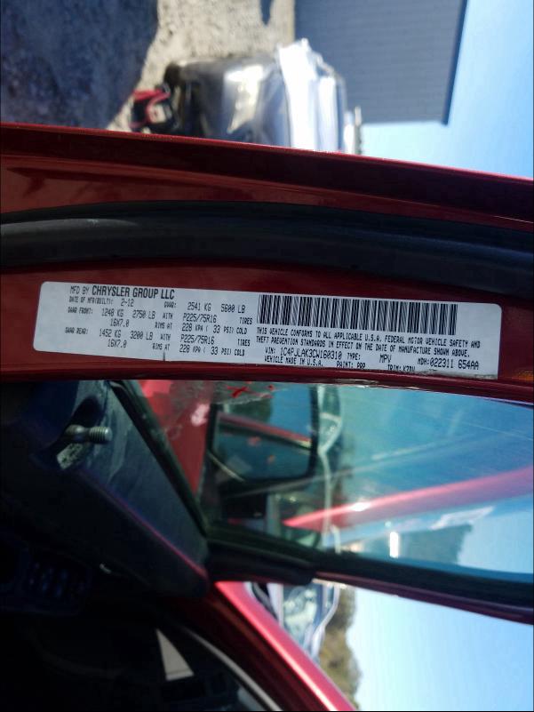 2012 JEEP LIBERTY SP 1C4PJLAK3CW160310