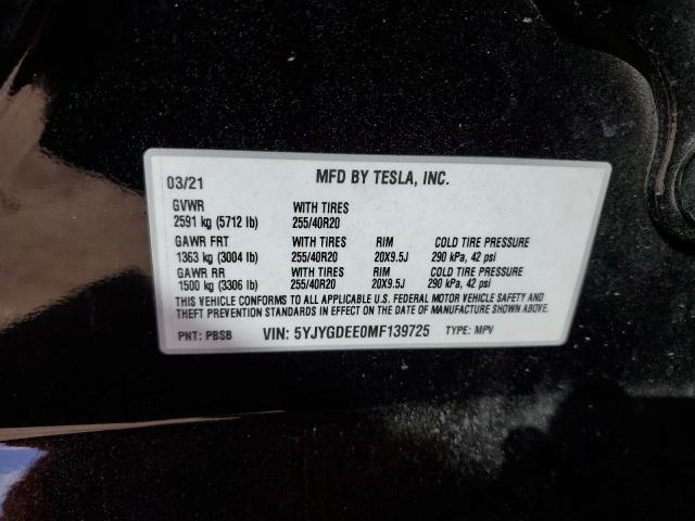5YJYGDEE0MF139725 Tesla Model Y