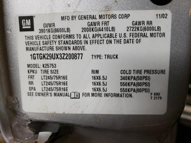 1GTGK29UX3Z200877 GMC New Sierra K2500