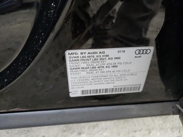2019 AUDI E-TRON PRE - WA1VAAGE2KB005986