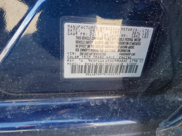 3N1AB7AP7KY415749 Nissan Sentra S 12