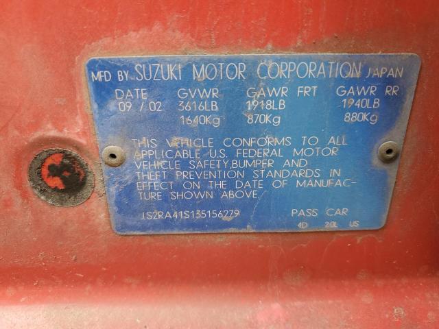 JS2RA41S135156279 Suzuki Aerio
