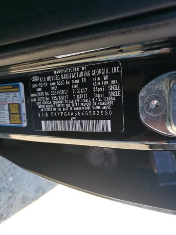 2019 KIA SORENTO L - 5XYPG4A36KG592950