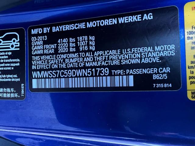 WMWSS7C59DWN51739 Mini Cooper S Paceman