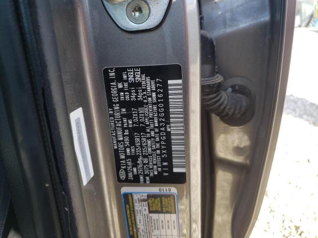 5XYPGDA32GG016277 KIA SORENTO LX