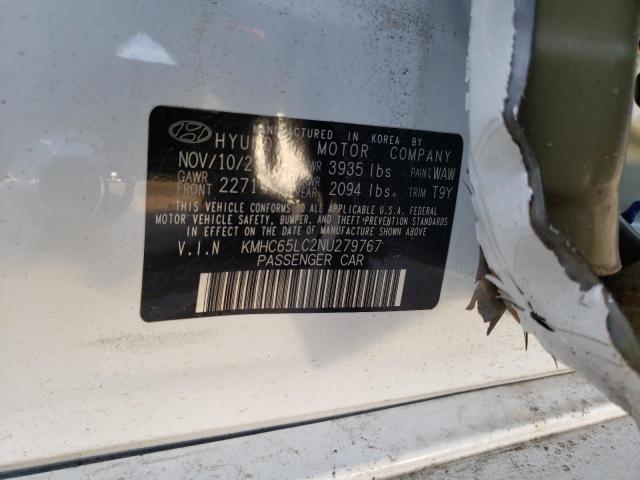 2022 HYUNDAI IONIQ BLUE - KMHC65LC2NU279767