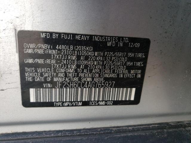 JF2SH6CC4AG765927 Subaru Forester