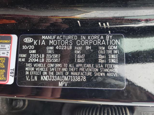 2021 KIA SOUL EX - KNDJ33AU3M7133878
