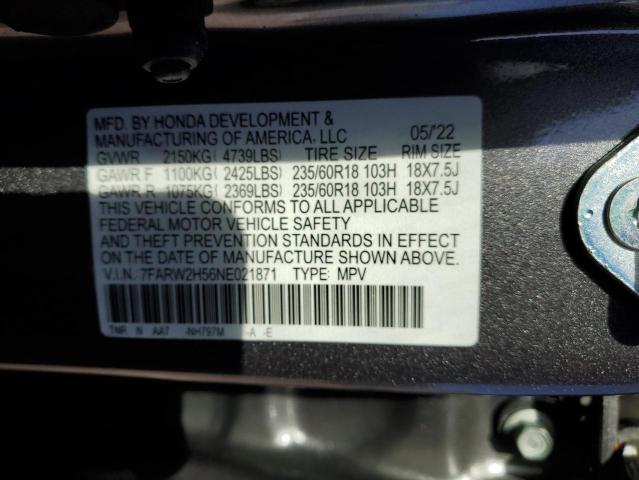 2022 HONDA CR-V EX 7FARW2H56NE021871