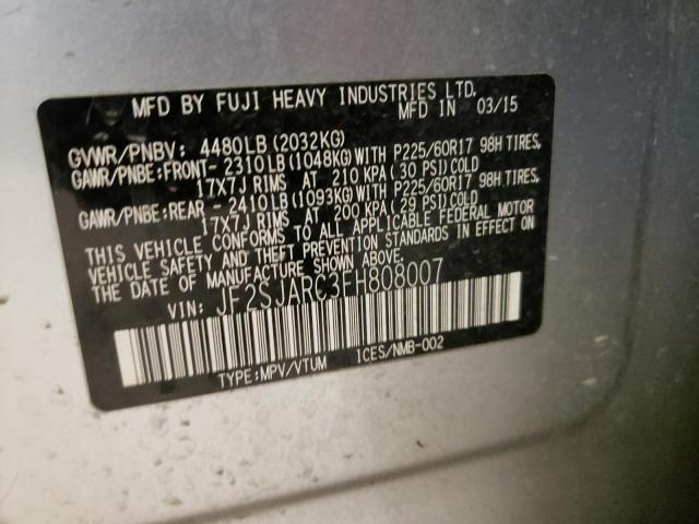JF2SJARC3FH808007 Subaru Forester 2.5i Limited