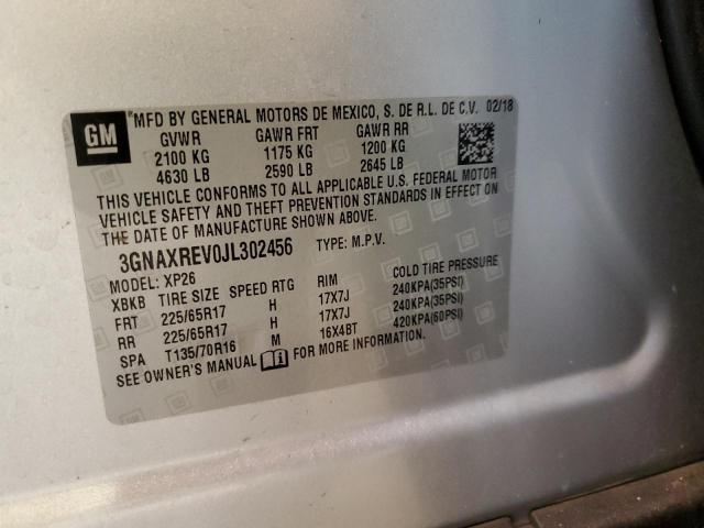 3GNAXREV0JL302456 Chevrolet Equinox