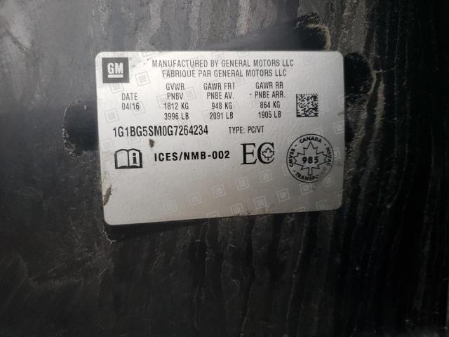 2016 CHEVROLET CRUZE PREM - 1G1BG5SM0G7264234