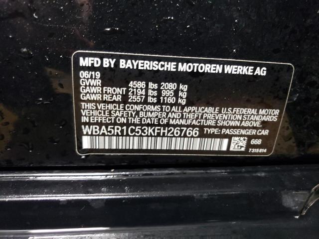  BMW 330I 2019 Чорний