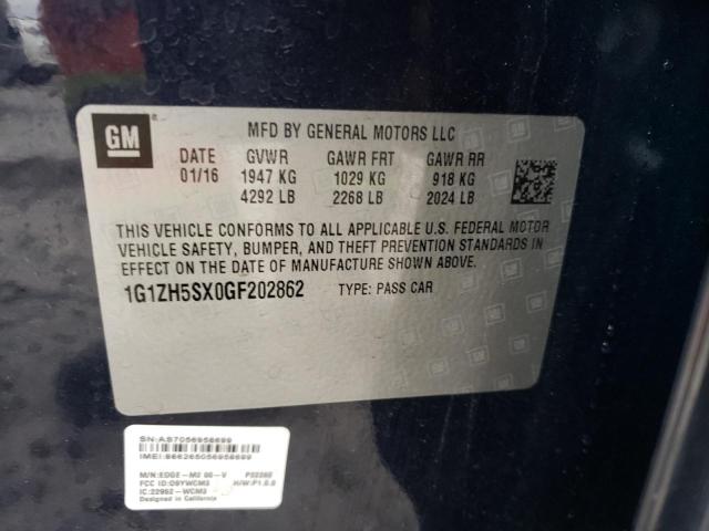 2016 CHEVROLET MALIBU PRE - 1G1ZH5SX0GF202862