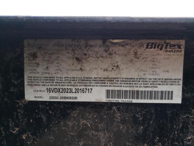 2019 BIGT TRLK BIXT VIN: 16VDX2023L2016717