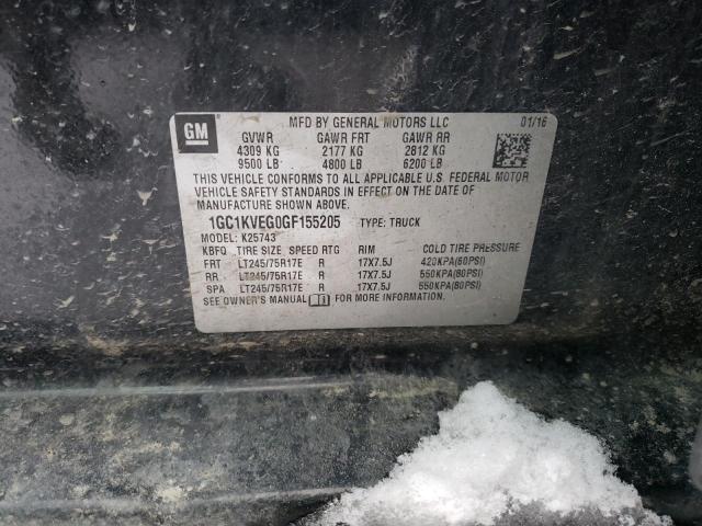 2016 CHEVROLET SILVERADO - 1GC1KVEG0GF155205