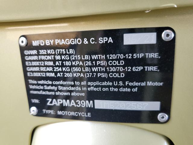 2021 VESPA GTS 300 ZAPMA39M1M5202567