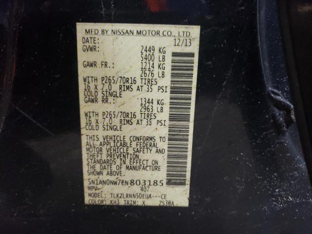 5N1AN0NW7EN803185 Nissan XTERRA X