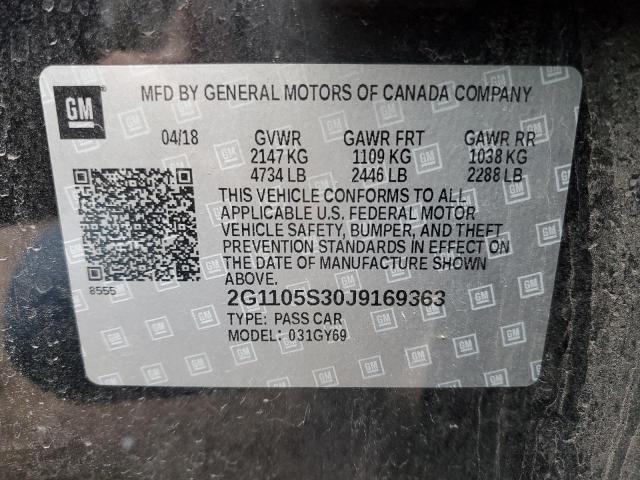 2018 CHEVROLET IMPALA LT - 2G1105S30J9169363